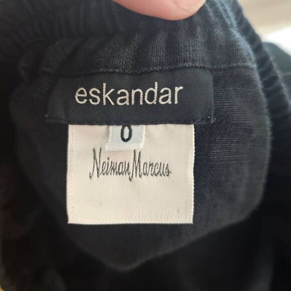 Eskandar Black Linen Maxi Skirt Size 0 - Picture 6 of 7